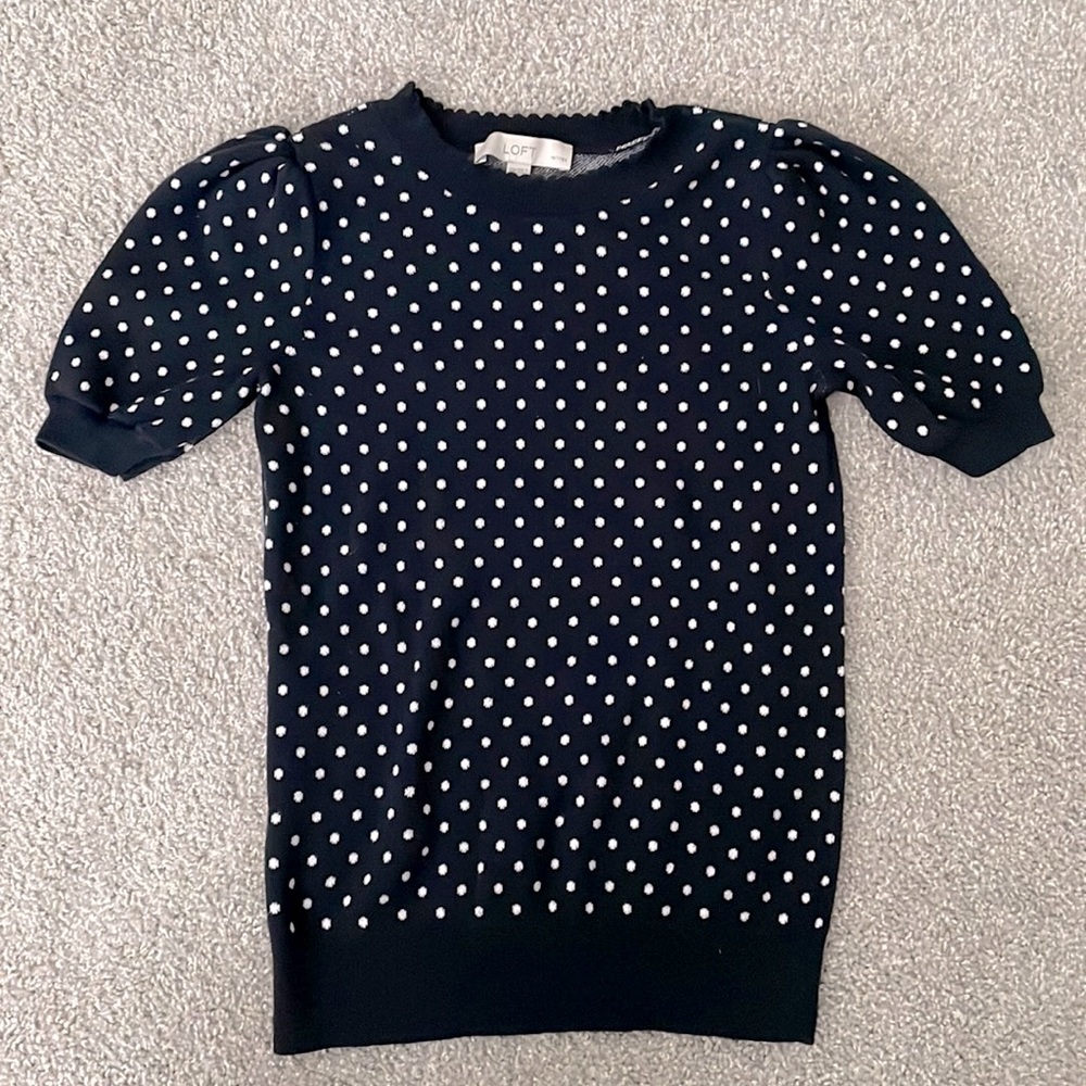 Loft polka dot top